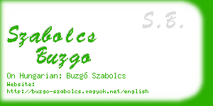 szabolcs buzgo business card