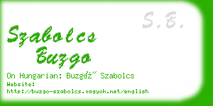 szabolcs buzgo business card